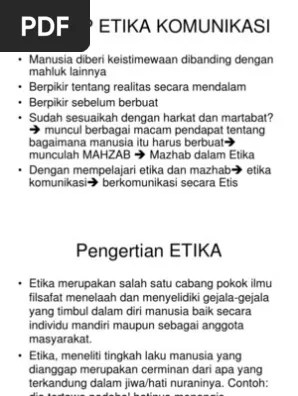 Slide 1 Konsep Etika Komunikasi | PDF