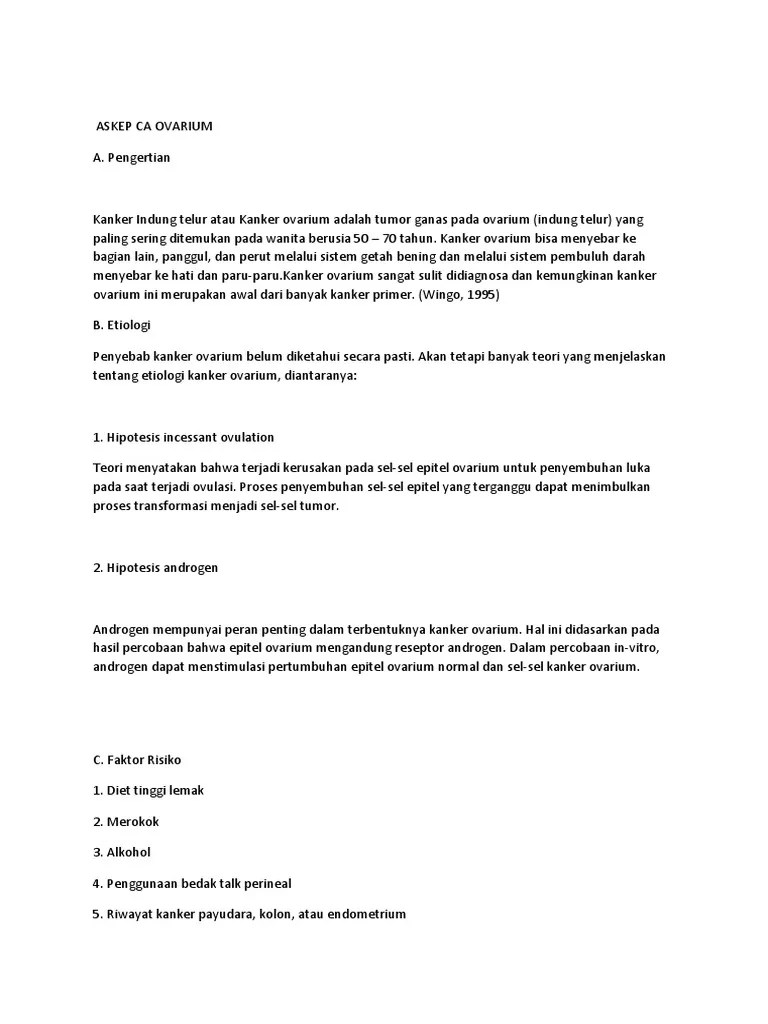 Askep CA Ovarium