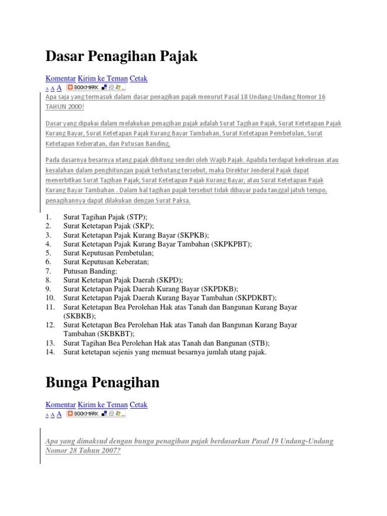 Dasar Penagihan Pajak | PDF