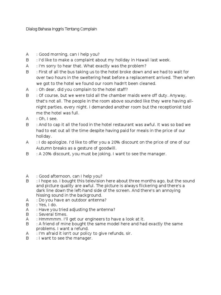 Dialog Komplain Barang Rusak Kunci Persoalan