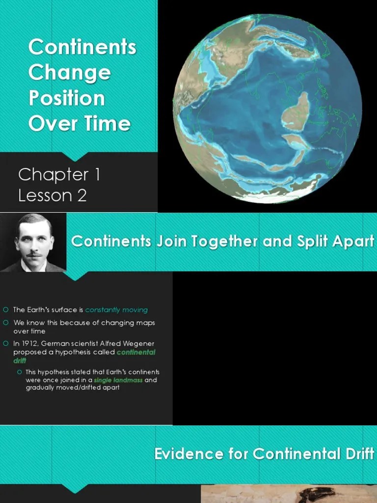 1.2 Continents Change Position Over Time Plate Tectonics Earth