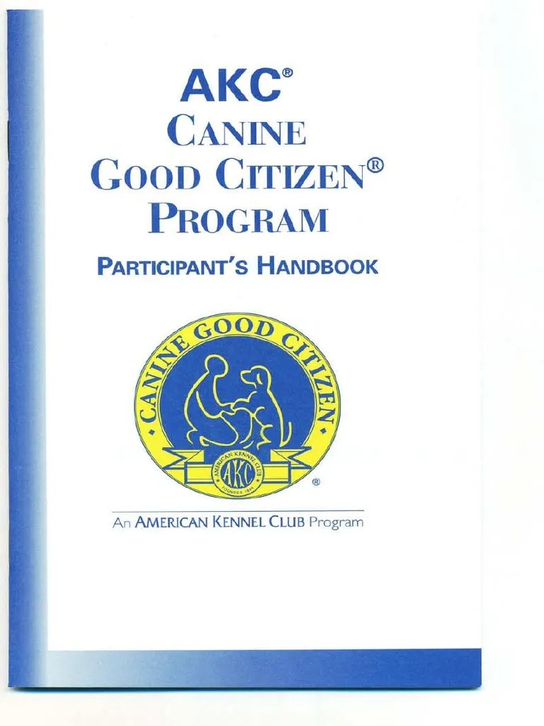 AKC Canine Good Citizen Participant's Handbook Obedience Training