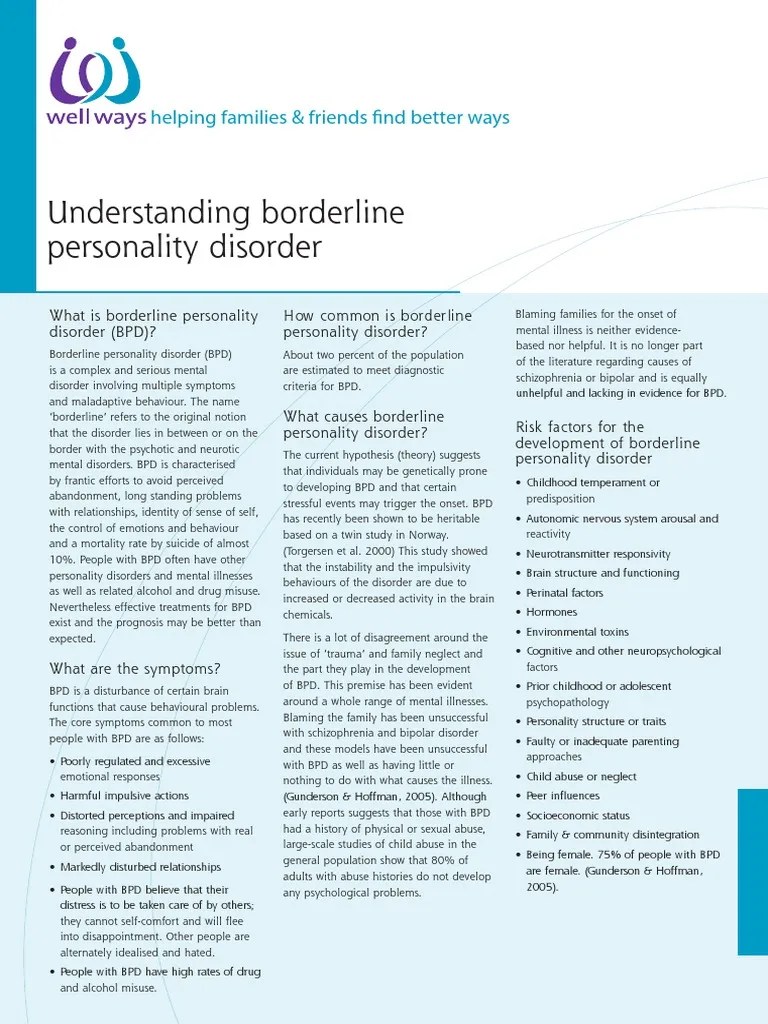 Understanding Borderline Personality Disorder Borderline