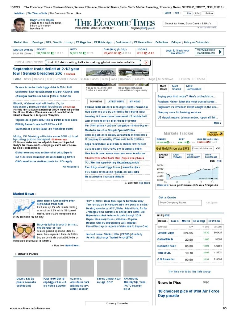 The Economic Times_ Business News, Personal Finance