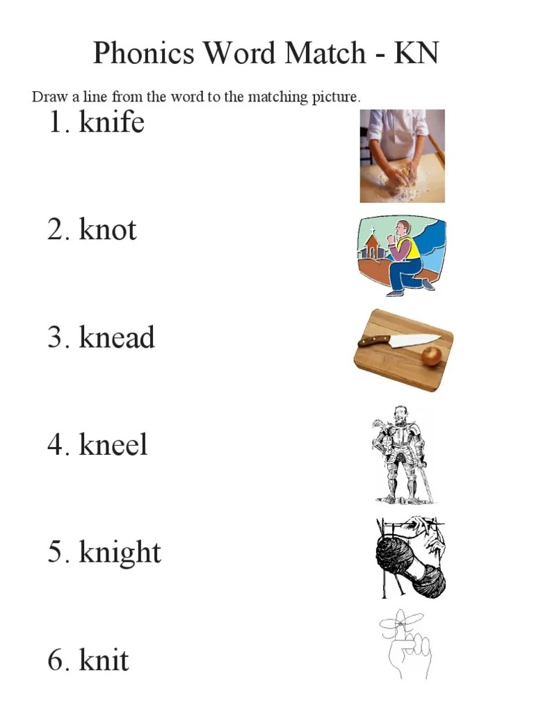 Phonics Word Match KN PDF