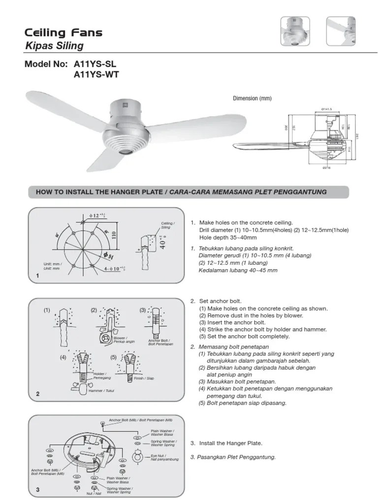 pemasangan kipas siling