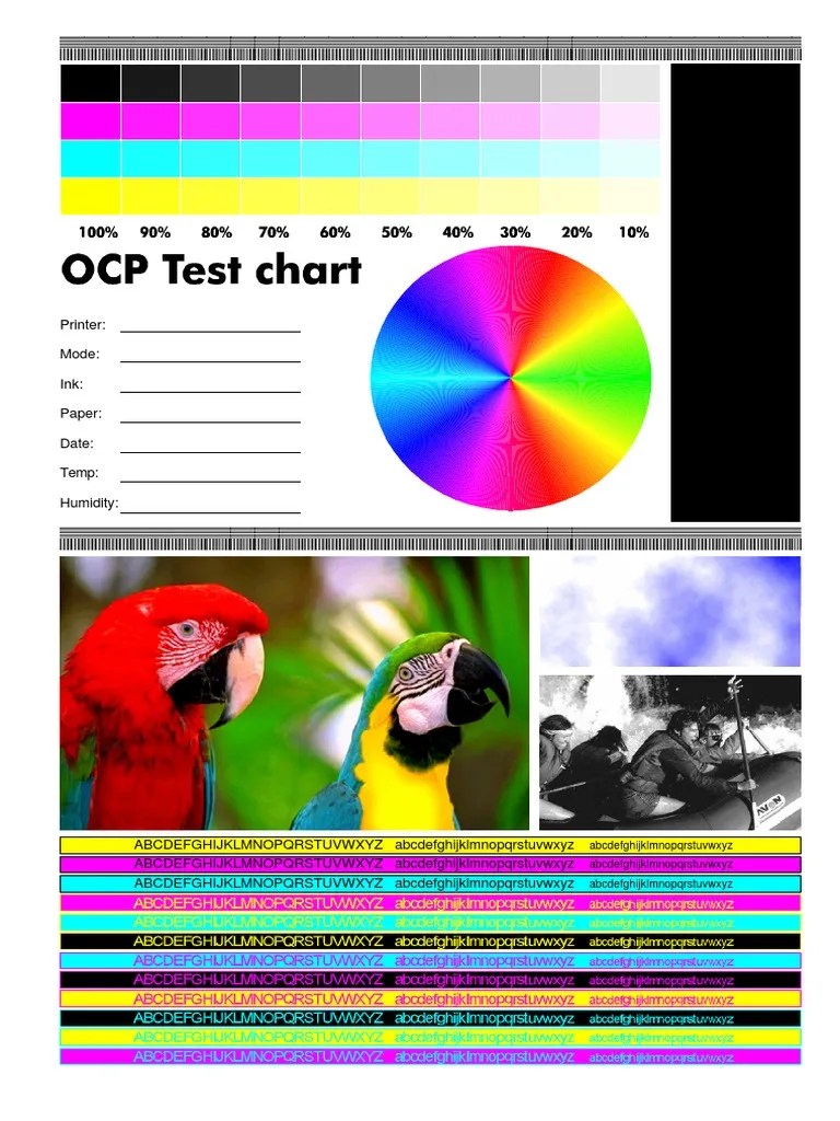 OCP Color Test Chart