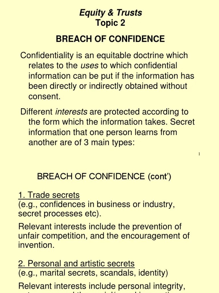 Topic 2 Breach of confidence(2)1.ppt Damages Confidentiality