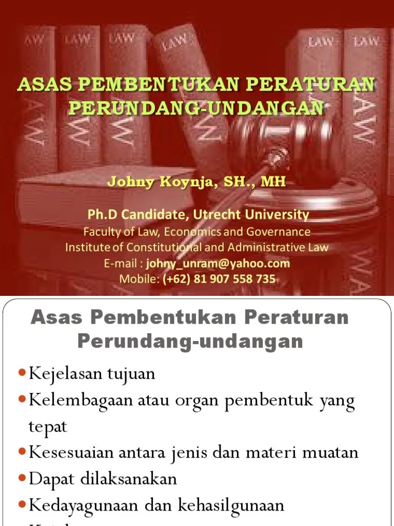 Asas Pembentukan Peraturan Perundangundangan