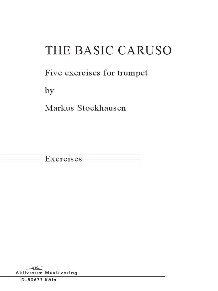 The Basic Caruso Trumpet Exercises PDF