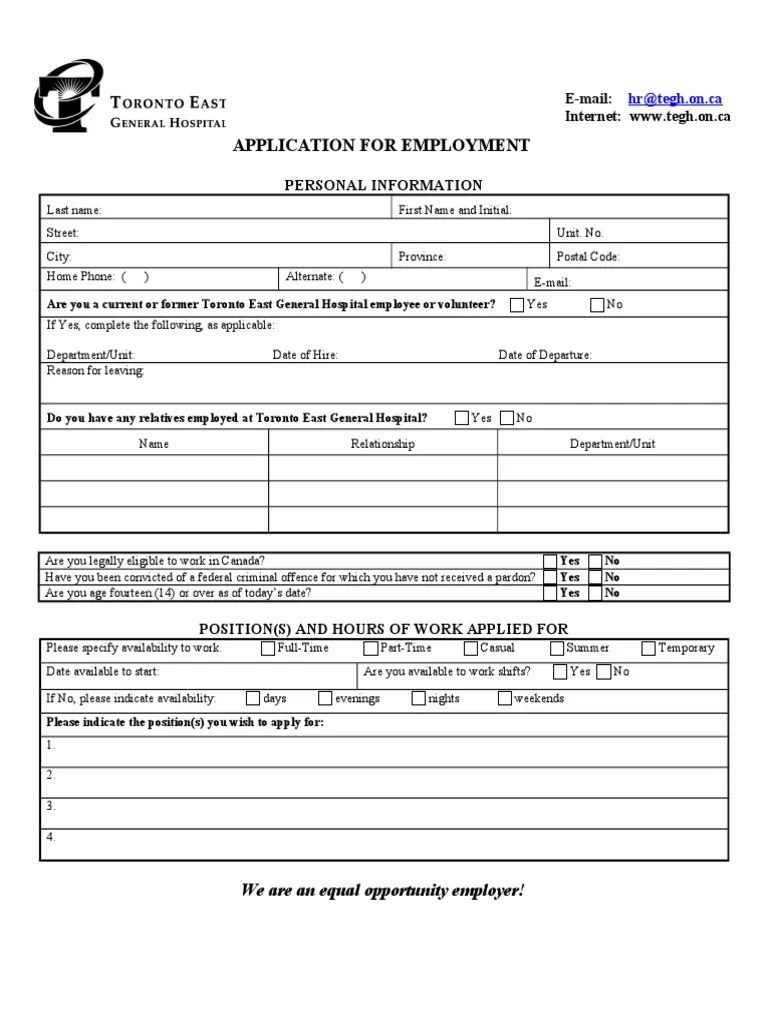 Application PDF Criminal Record Employment
