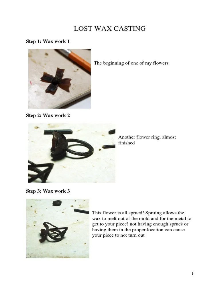 Lost Wax Casting Process in 23 Steps PDF Casting (Metalworking