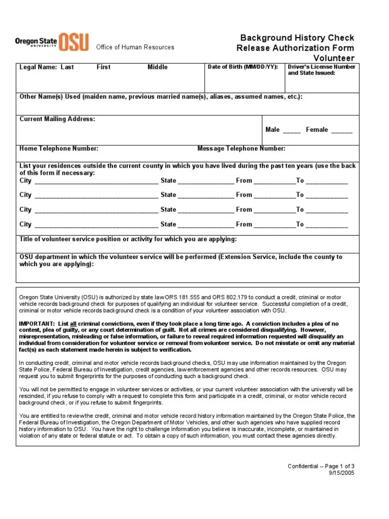 Background Release Form 05 Background Check Crimes