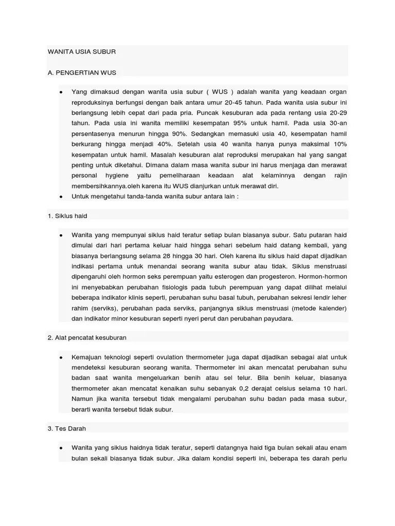wanita usia subur