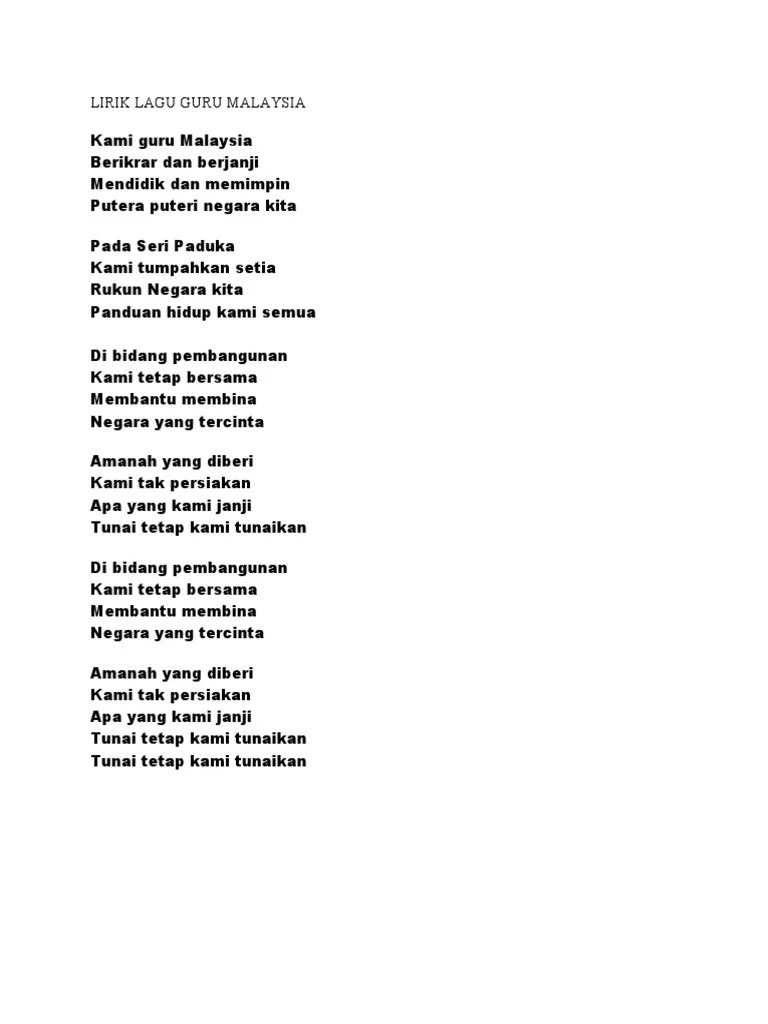 Teks Lagu Guru Galak Terbaru