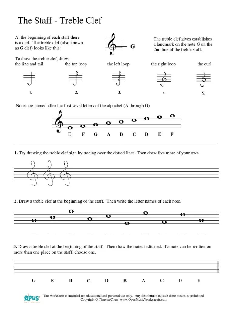 MusicTheoryWorksheet3TrebleClef.pdf Pitch (Music) Harmony