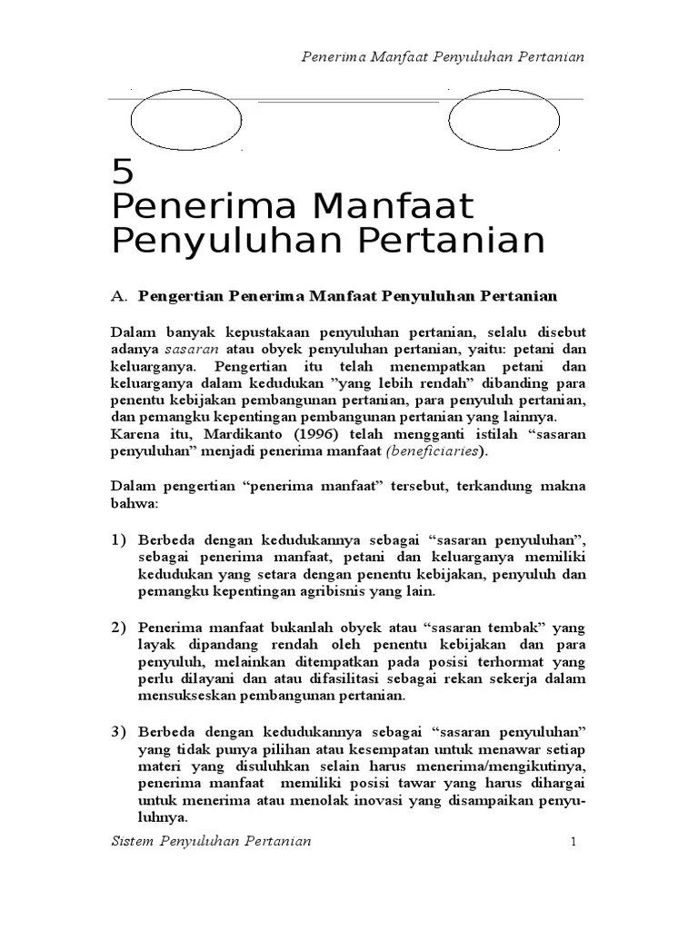 Bab-5 Penerima Manfaat | PDF