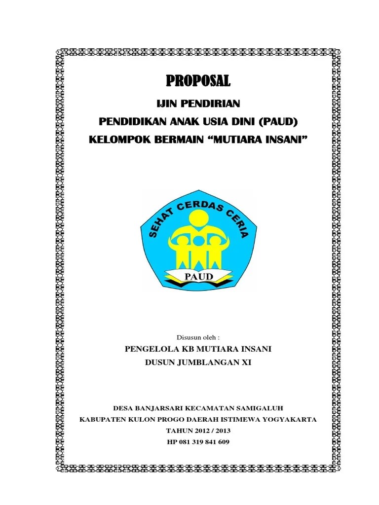Proposal Ijin Pendirian Paud