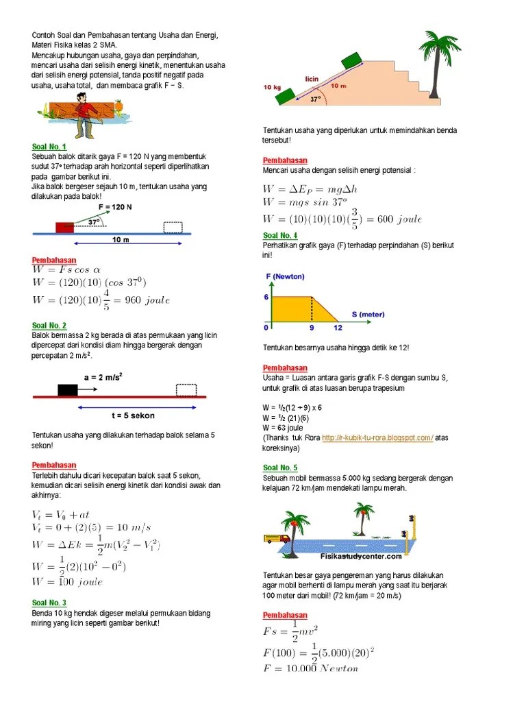 39+ Contoh Soal Energi