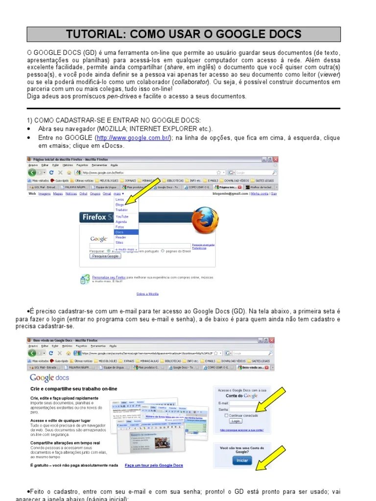 Como Usar o Google Docs PDF Business