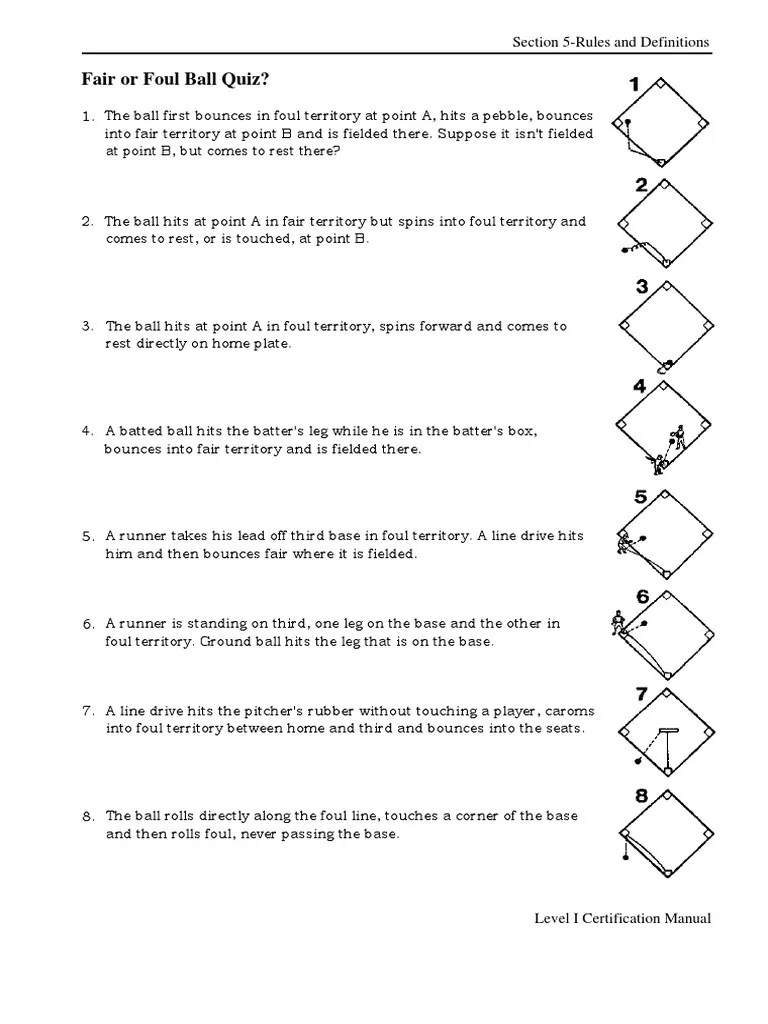 Baseball/Softball Rules Baseball Field Ball