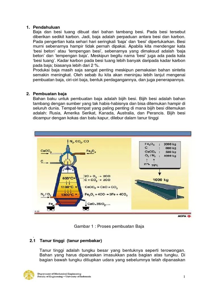 Proses Pembuatan Baja PDF