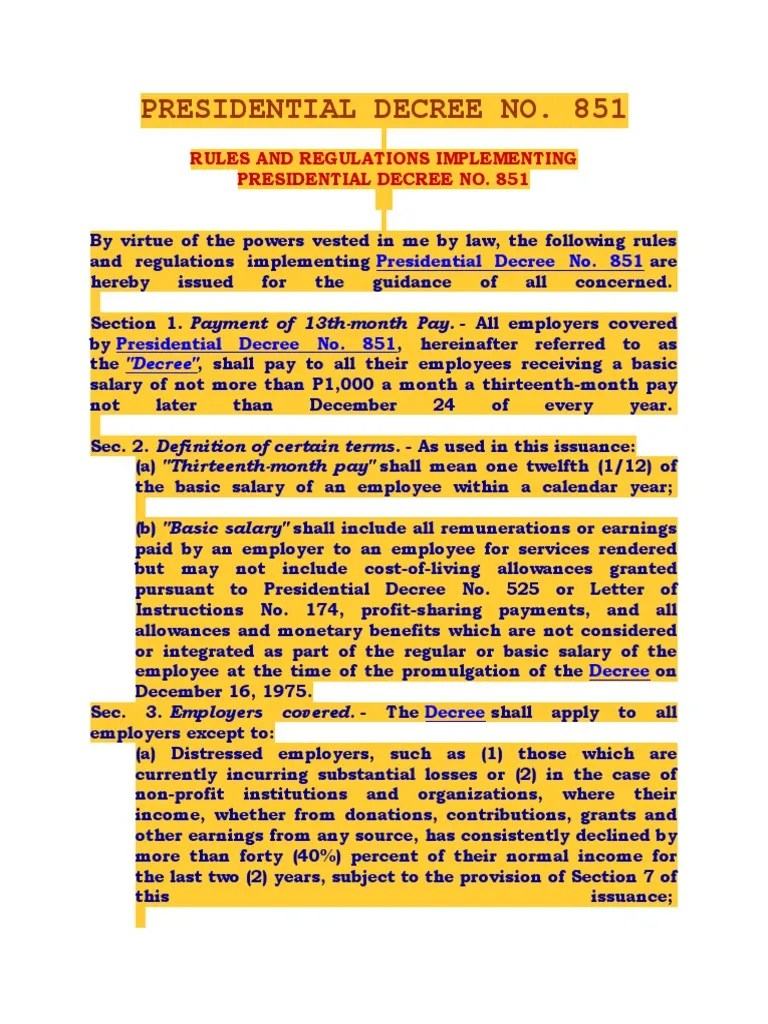 13th Month Pay Piece Work Welfare