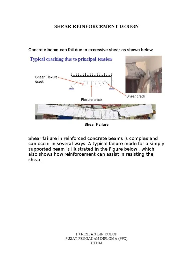 SHEAR DESIGN.doc Beam (Structure) Reinforced Concrete