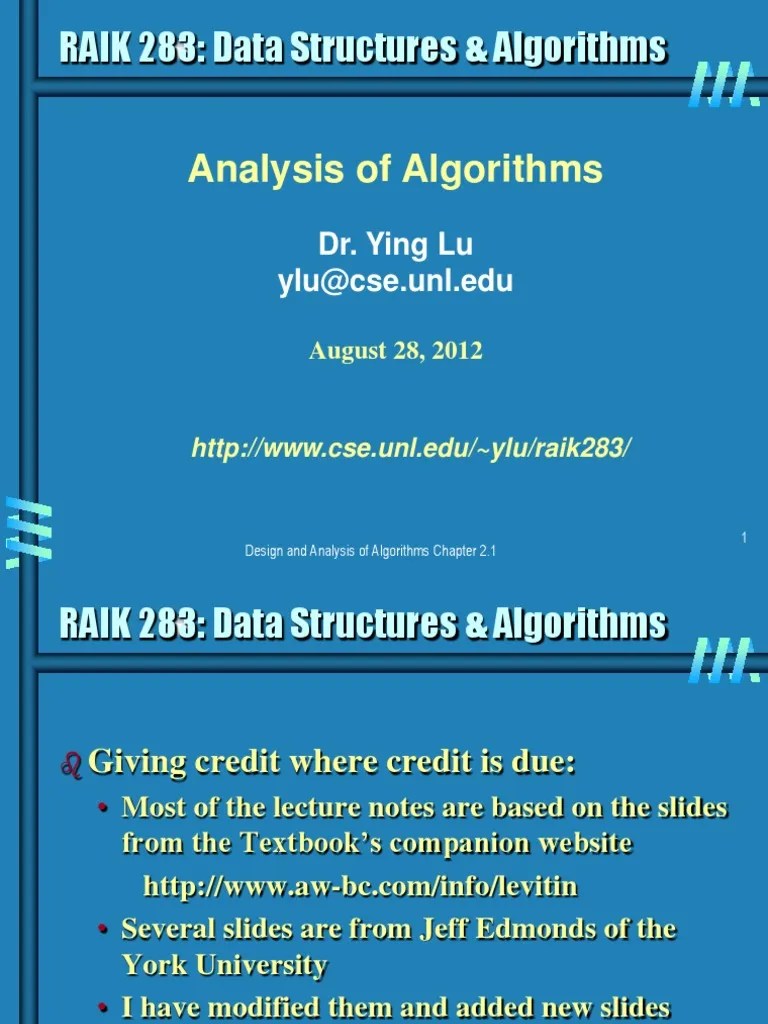 AlgorithmAnalysis.ppt Time Complexity Discrete