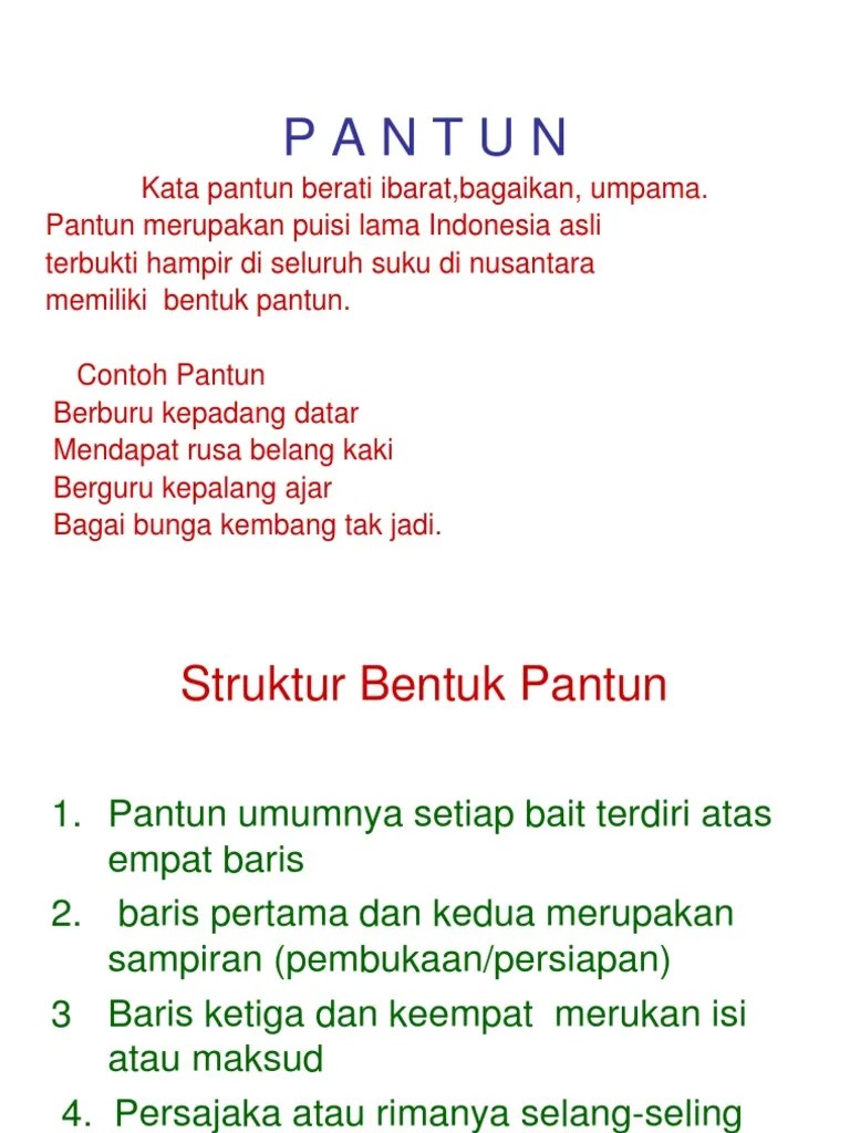 Pantun Empat Bait - Kata Kata Cinta