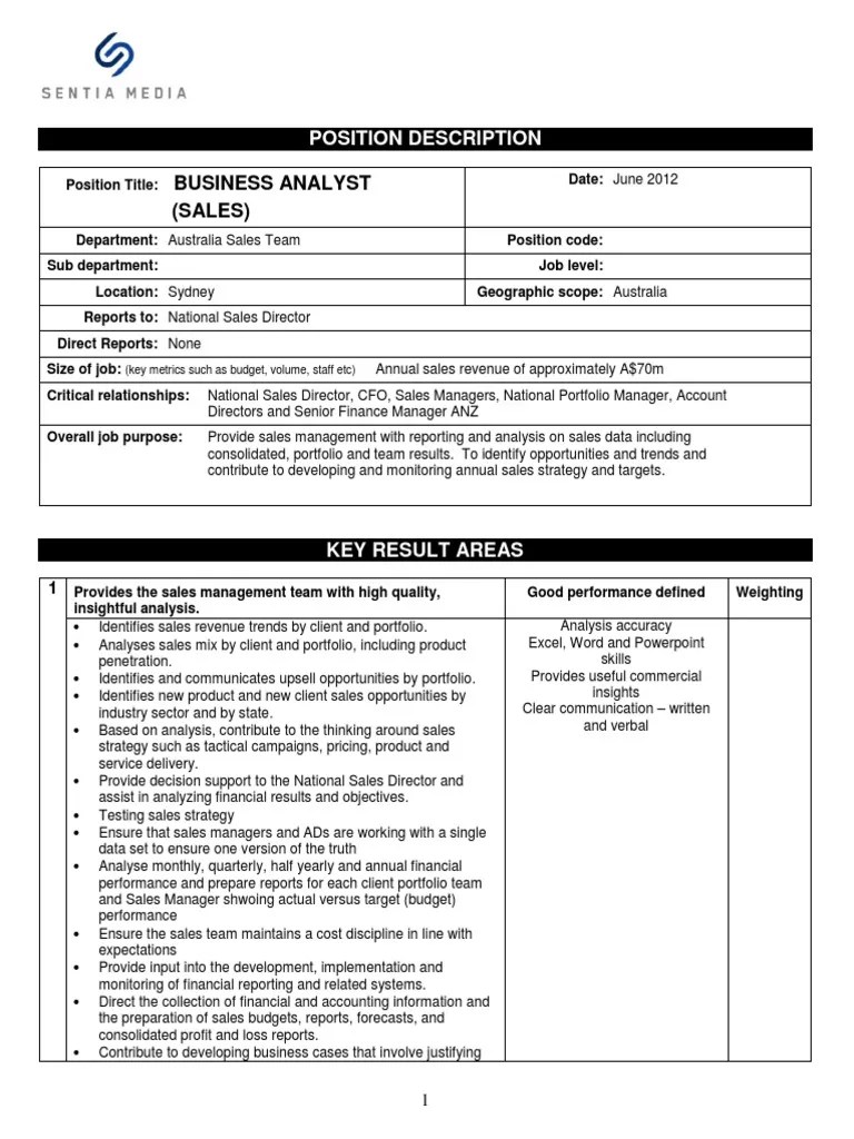 Kra Sales Person PDF PDF Sales Strategic Management