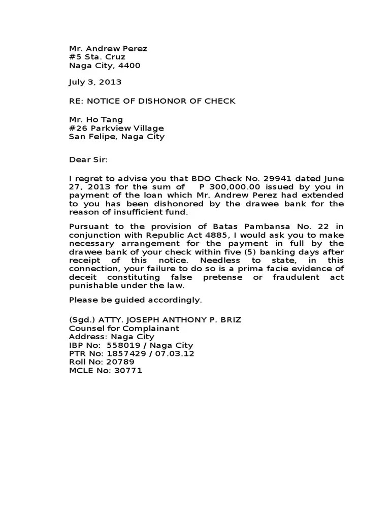 Demand Letter