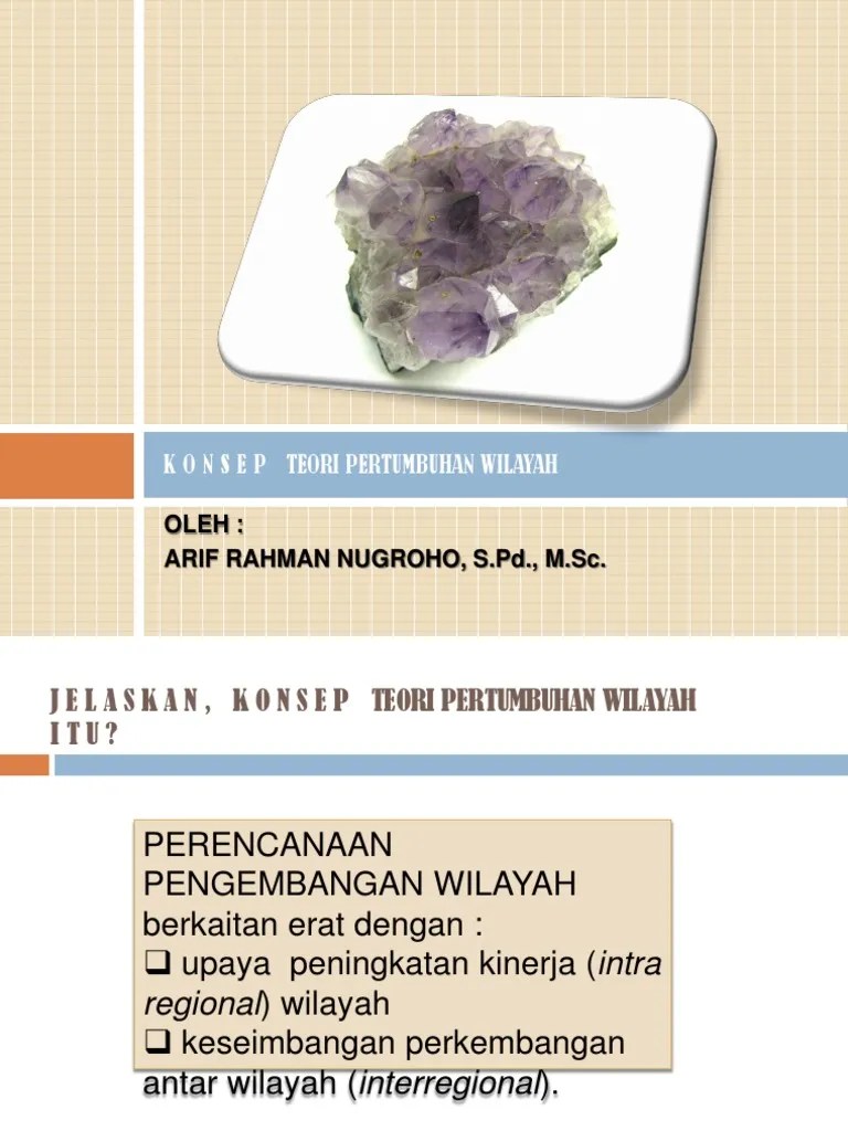 Teori Pertumbuhan Wilayah | PDF