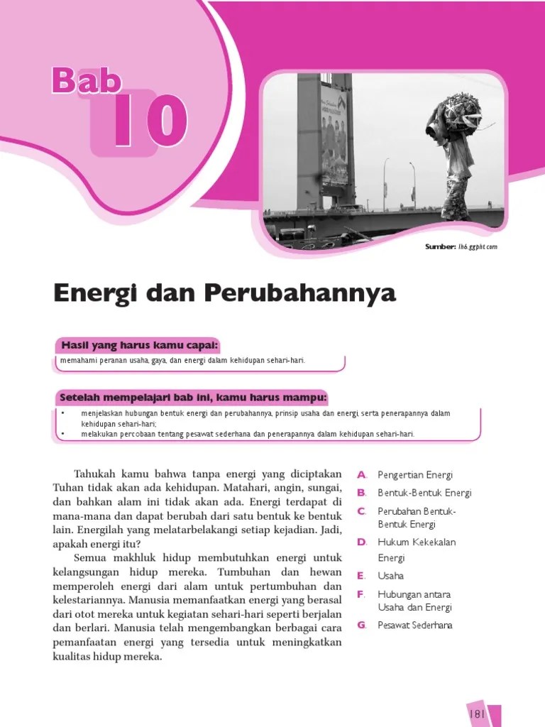 Bentuk Energi Dalam Kehidupan Sehari Hari Seputar Bentuk