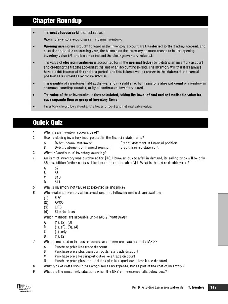 ACCA F3 Quiz Question Depreciation Debits And Credits