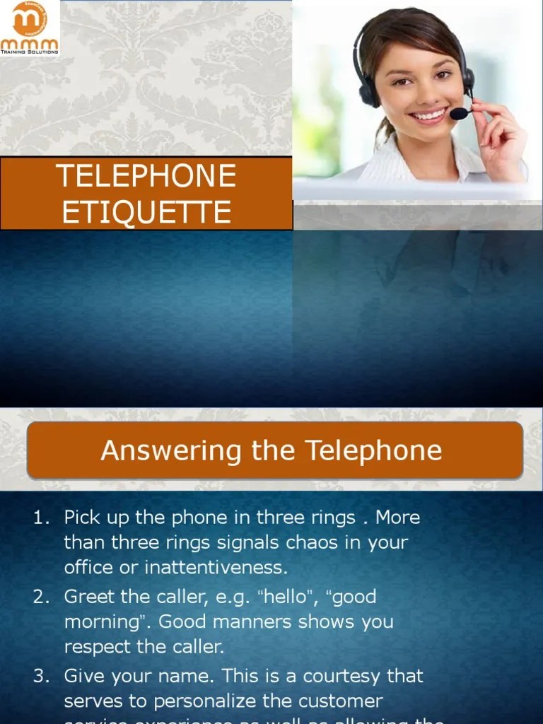 telephoneetiquette.pdf Telephone Etiquette