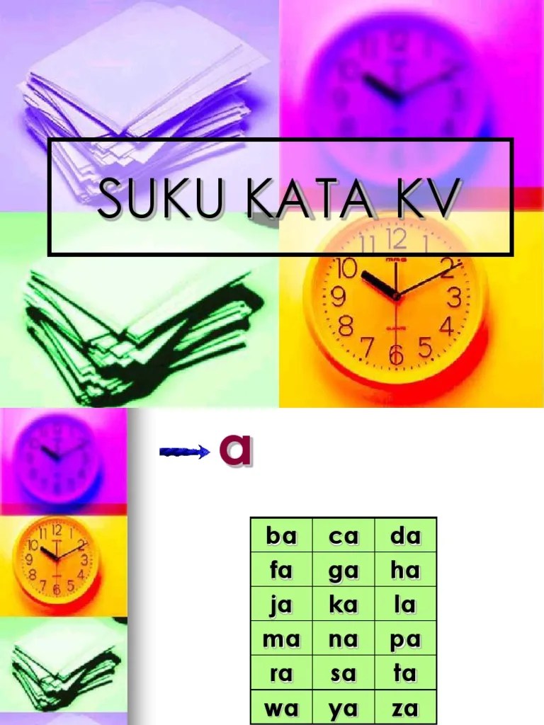 Contoh 1 Suku Kata Akhiran A,i