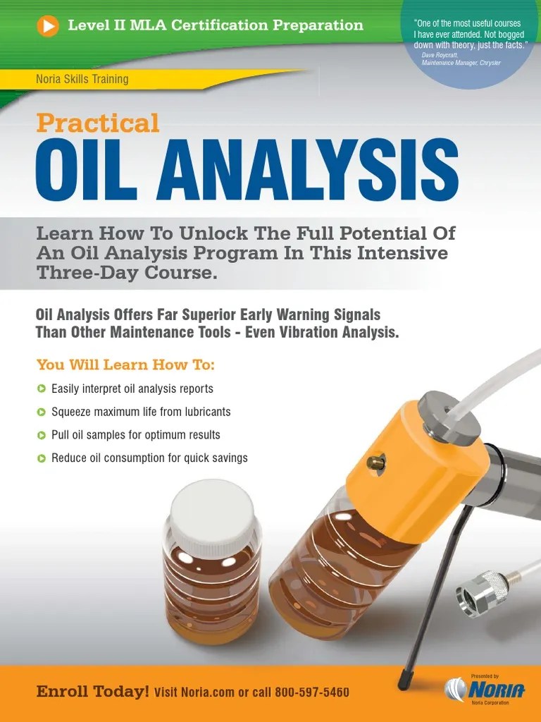 Oil Analysis PDF Bearing (Mechanical) Wear
