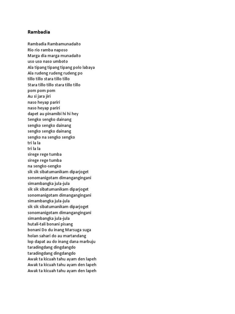 Lagu Daerah Dan Maknanya PDF | PDF