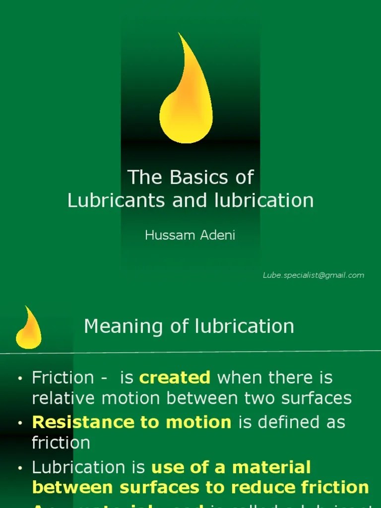 basicoflubricantslubrication.ppt Lubricant Lubrication
