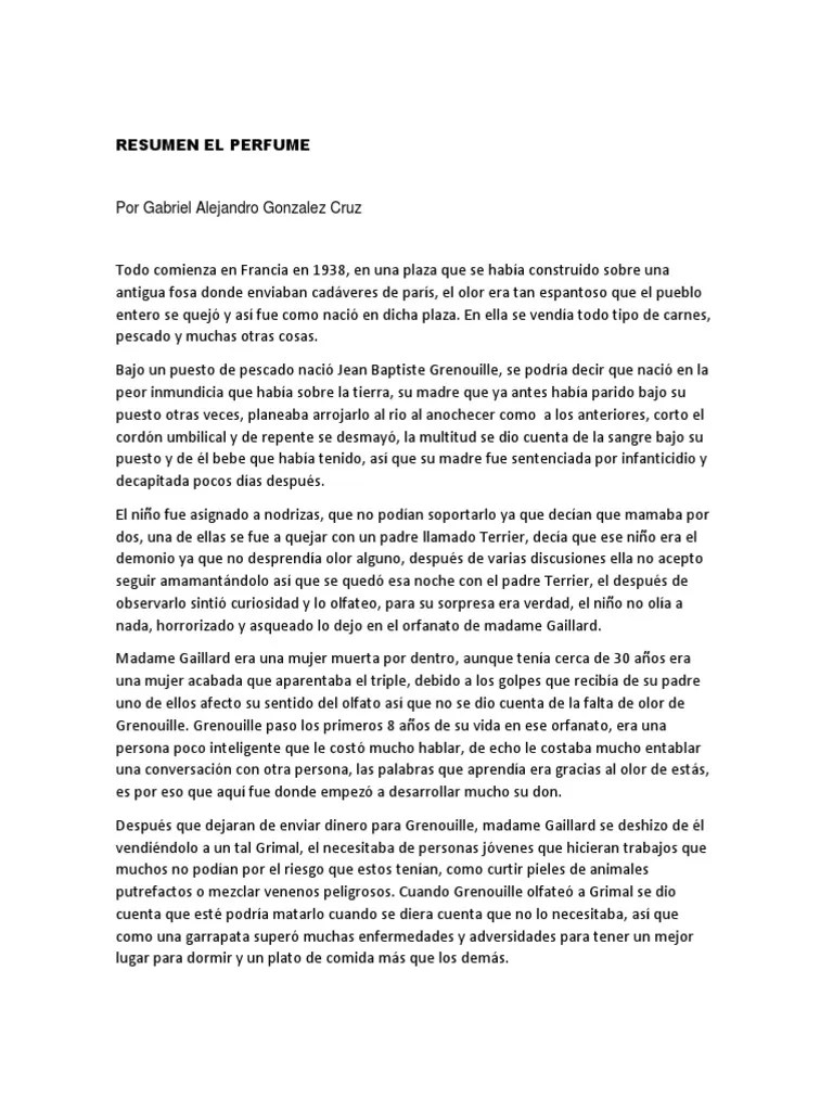 RESUMEN EL PERFUME.pdf Perfume