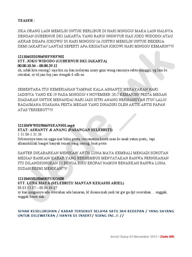 Insert Siang TRANS - 05 November | PDF