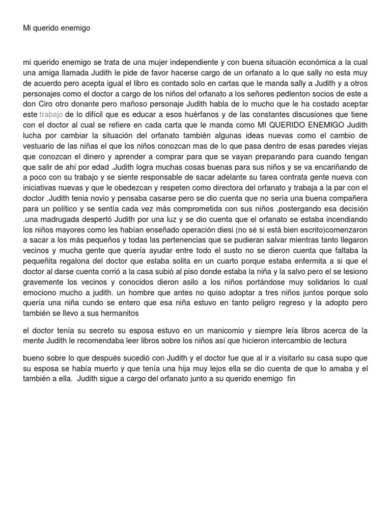 Mi Querido Enemigo PDF
