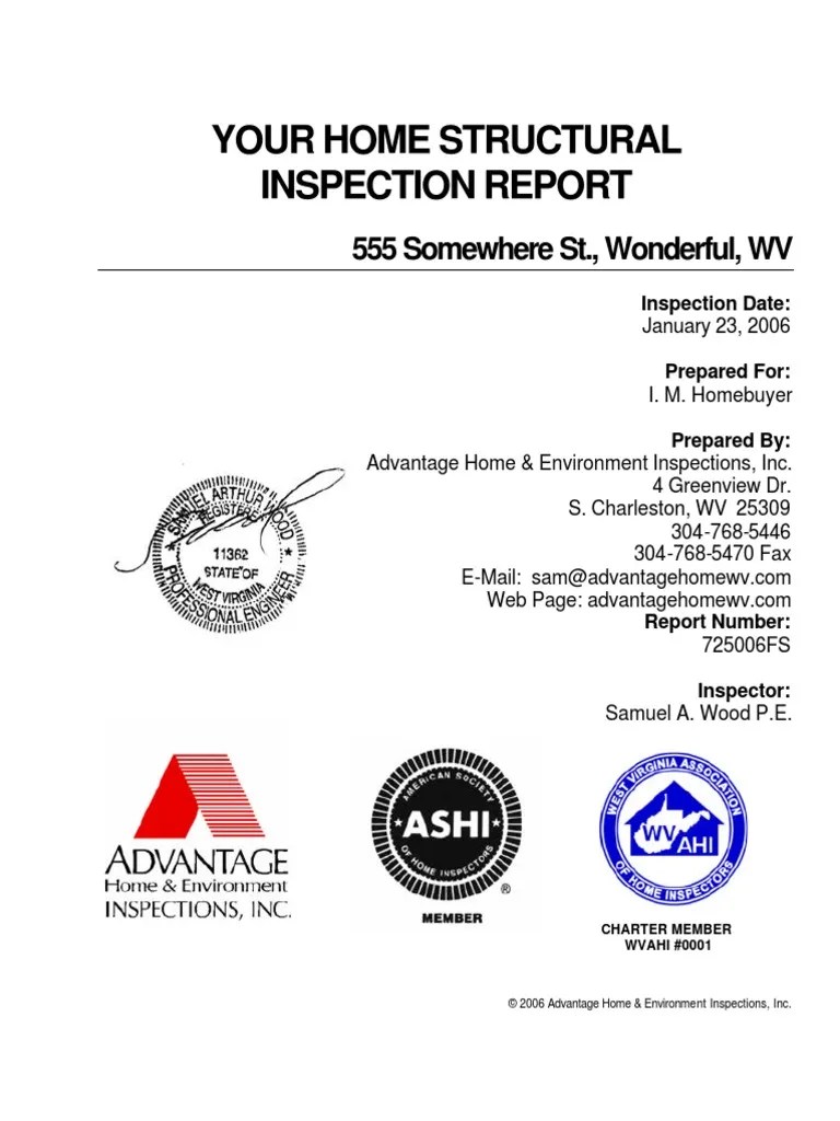 Sample Structural Report Basement Architectural Design