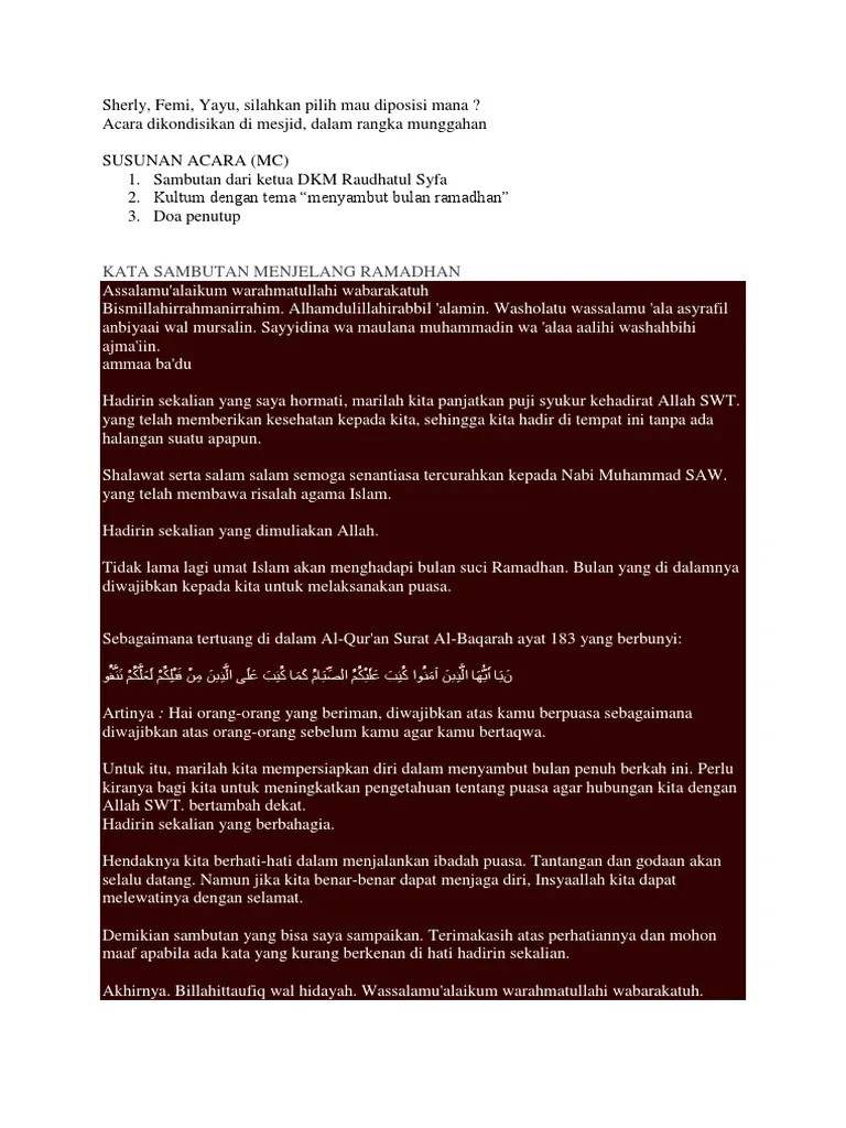 Marhaban Ya Ramadhan | PDF