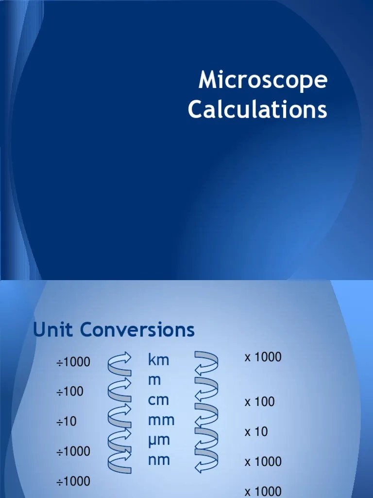 microscope calculations Field Of View Earth & Life Sciences