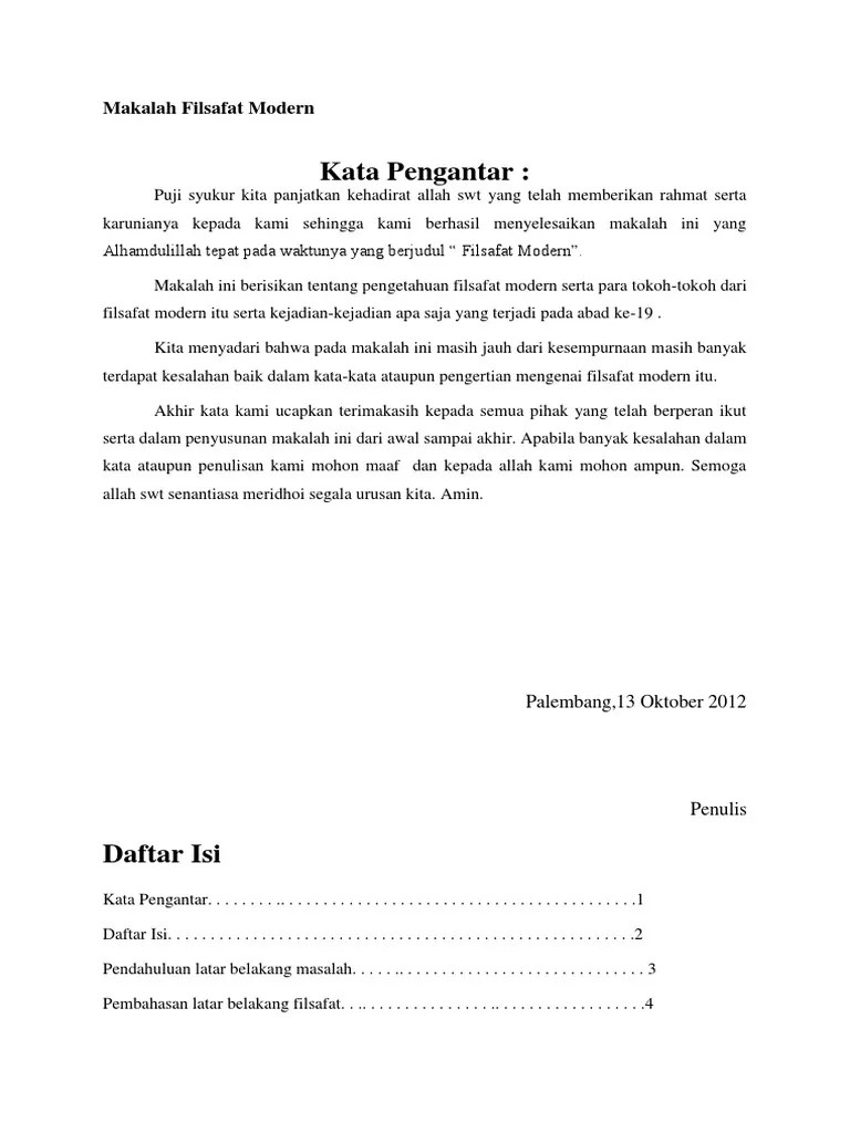 Makalah Filsafat Modern | PDF