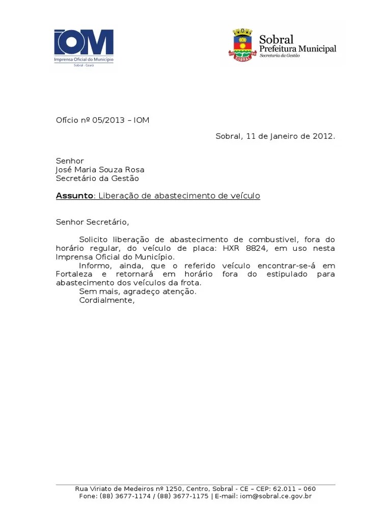 modelo ofício atualizado