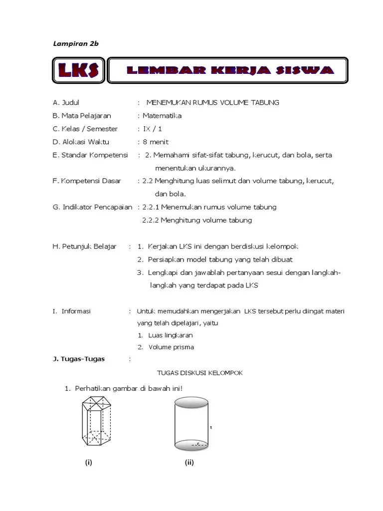 Lks Volume Tabung | PDF