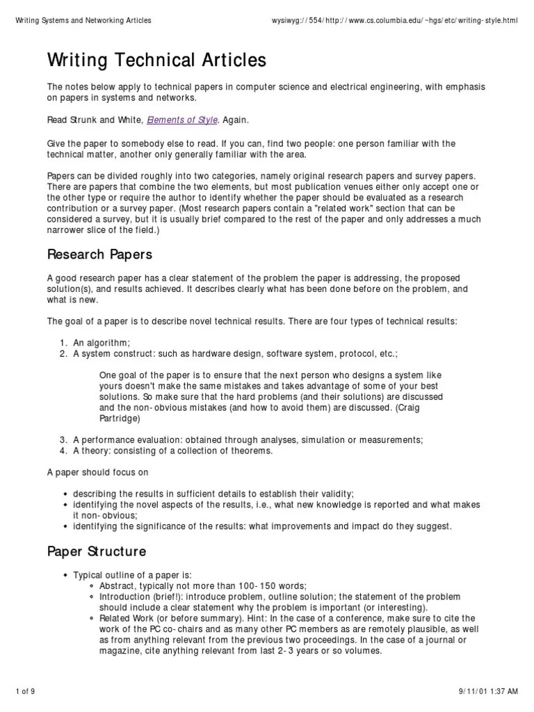 Writing Technical Articles Experiment Algorithms Free 30day